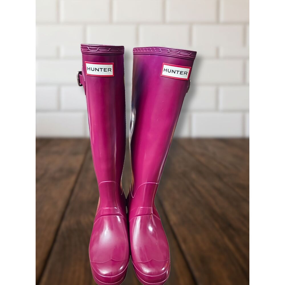 Hunter Original Gloss Tall Rain Boots (Women's Size 8)